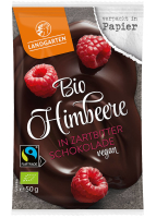 Himbeere in Zartbitter-Schokolade